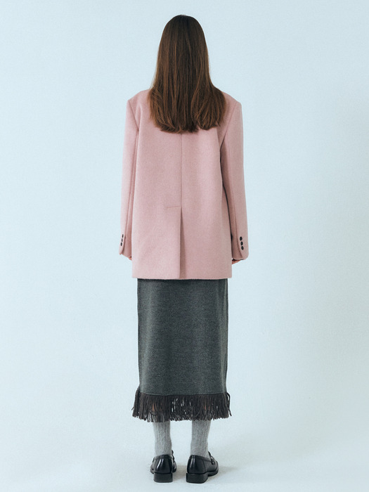 Alpaca Wool Winter Jacket, Pink