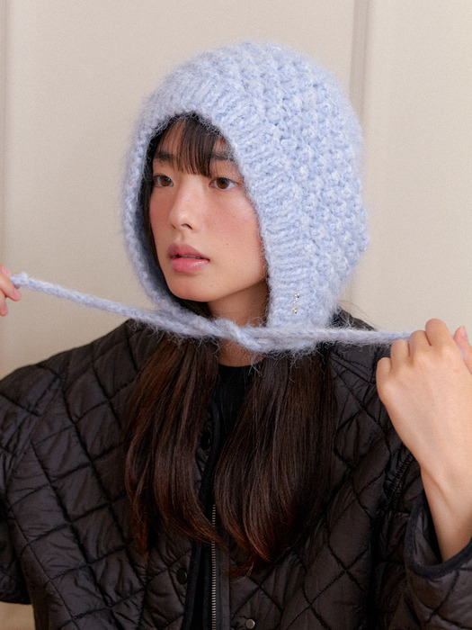 [HAND CROCHET] waffle wide bonnet_3color HA039