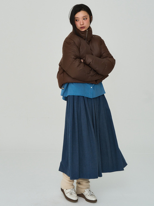 FW Shirring Blue Skirt