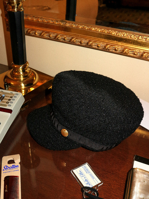 Marong Cap_Tweed Black