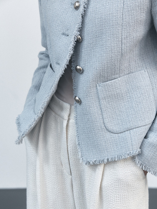 TVS FRINGE TWEED JACKET_2COLORS