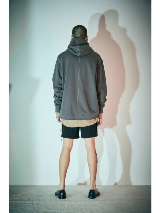 Oversize heavyweight cotton hoodie (Charcoal)