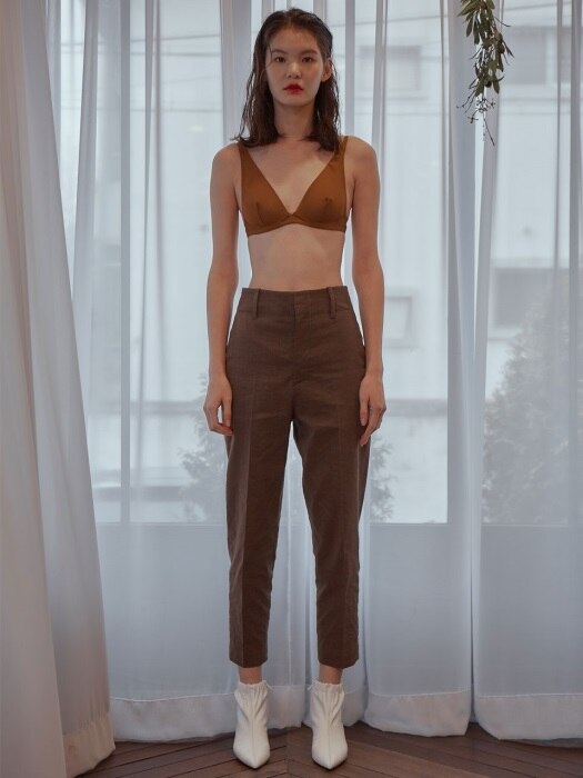 111 mordern linen pants BROWN