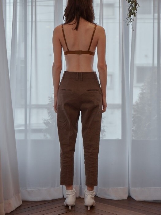 111 mordern linen pants BROWN