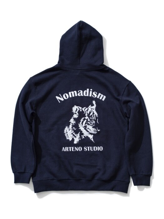 Nomadism Embroidery Hoodie - Navy
