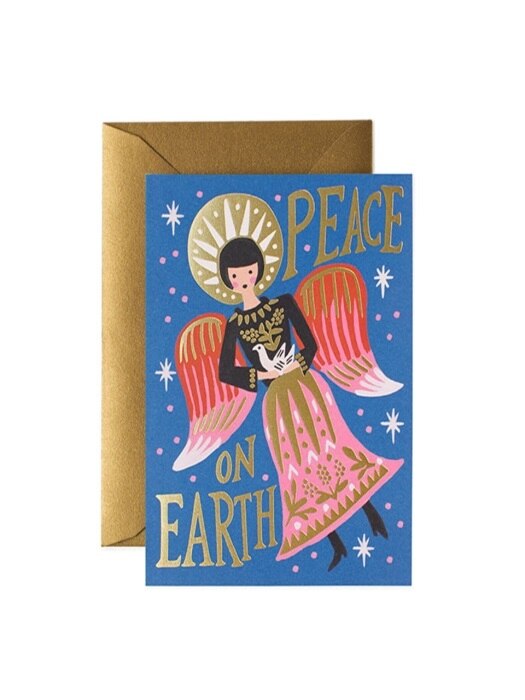 PEACE ON EARTH ANGEL 크리스마스 카드