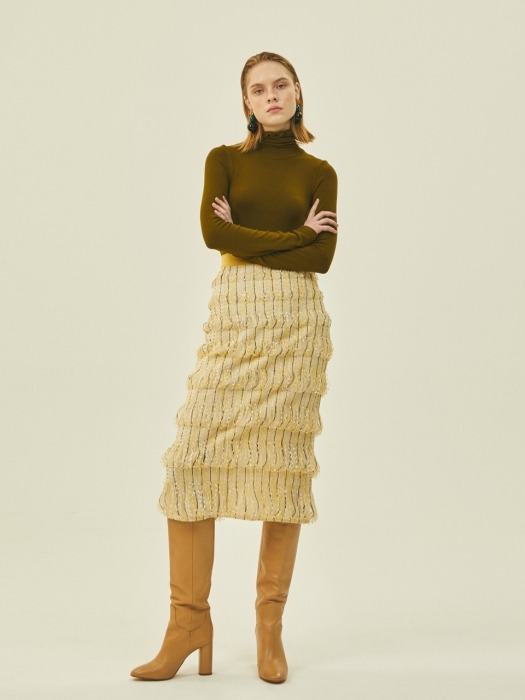Amanda Midi Skirt in Cream