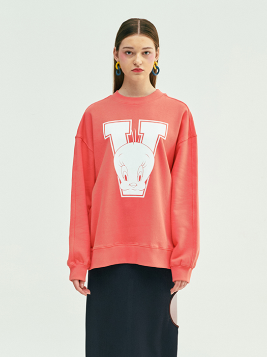 [SS19 STEREO X LOONEY TUNES] Classic Sweatshirts (Coral)