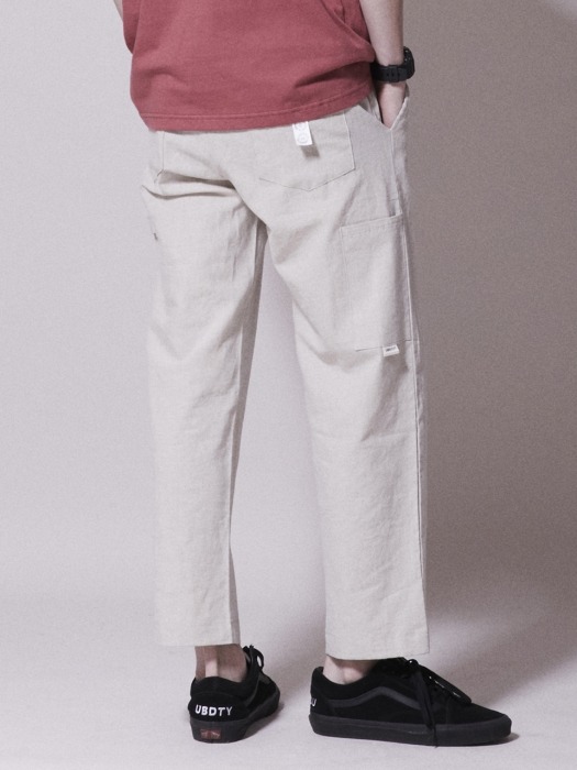 PL060_UBDTY Linen Banding Pants_Beige