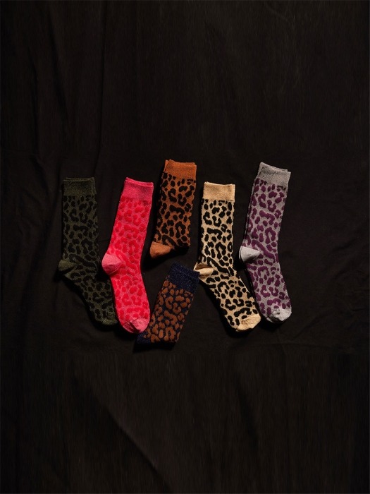 HFM glittering leopard socks 2 pack 