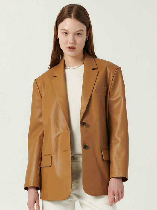 LAMBSKIN BLAZER WOMEN (CAMEL)