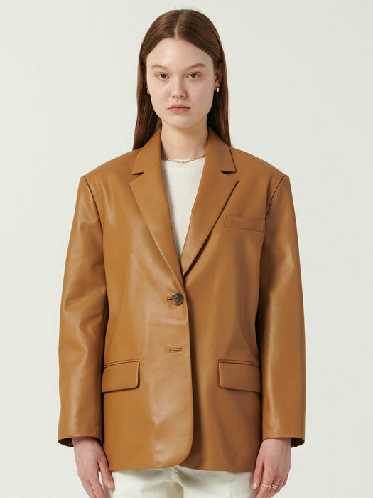 LAMBSKIN BLAZER WOMEN (CAMEL)