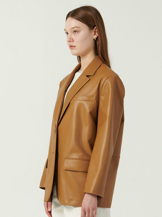 LAMBSKIN BLAZER WOMEN (CAMEL)