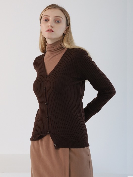 SOFT TOUCH CARDIGAN BROWN