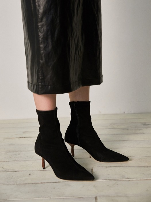 MUSEE(strech ankle boots)-BLACK