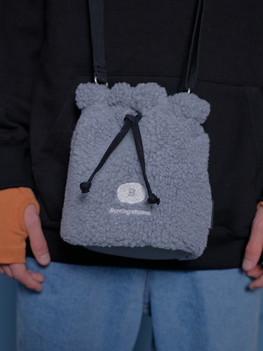 Fleece Bucket Bag (Grey)