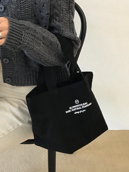 basic canvas black mini bag