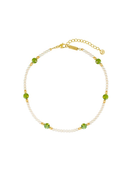 Petit Pearl Choker Necklace (Green)