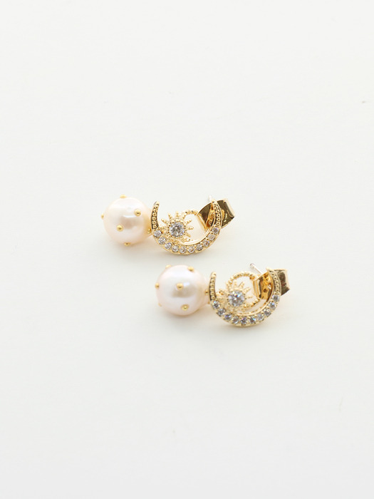 Crystal Double Ring Post Earrings