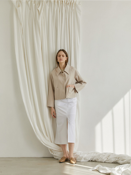 Short pocket jacket - beige