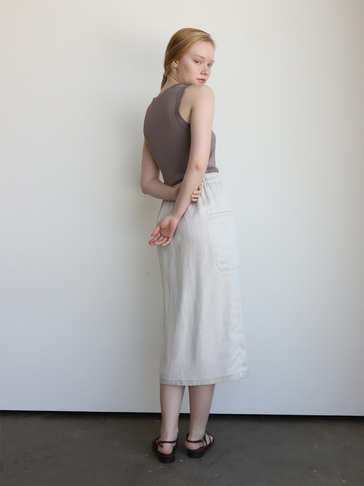 Linen blend skirt (ivory)