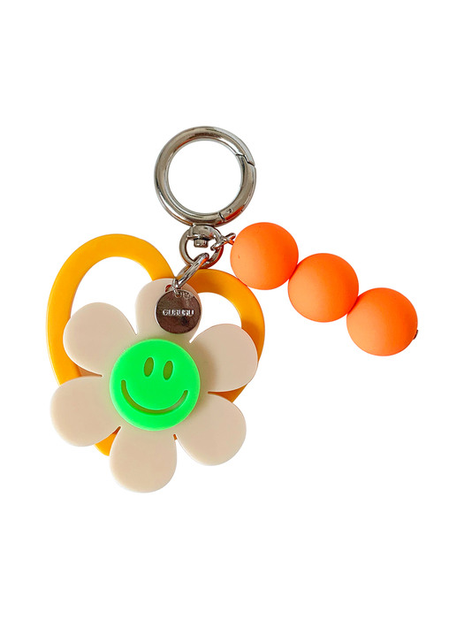 LOVE & SPRING KEYRING (CREAM)