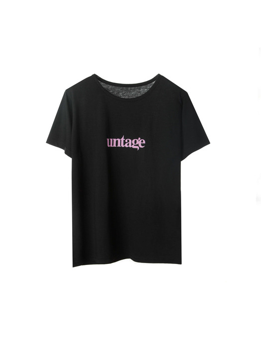 tencel logo t shirts[black(WOMAN)]_UTT-ST58 