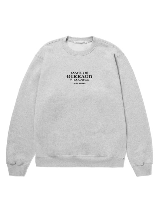 MARITHE OVAL LOGO SWEATSHIRT heather gray