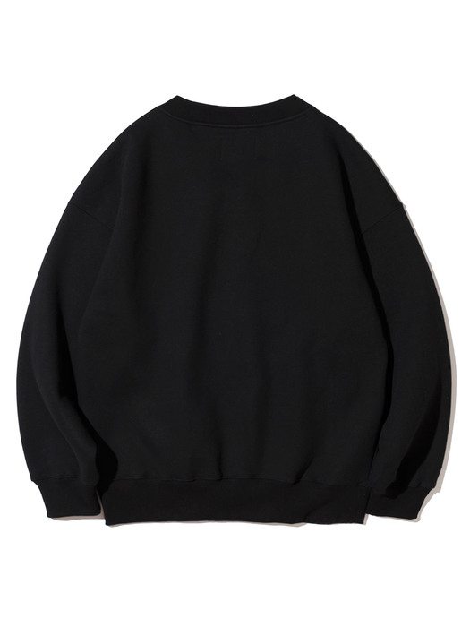 Rose V Neck Sweatshirt [BLACK]