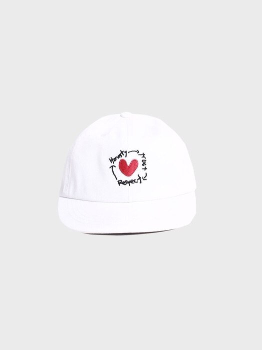 [리퍼브상품]HTR HEART BALL CAP - WHITE