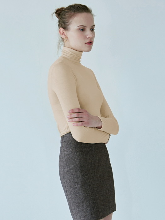 SLIM TURTLENECK TOP_CREAM