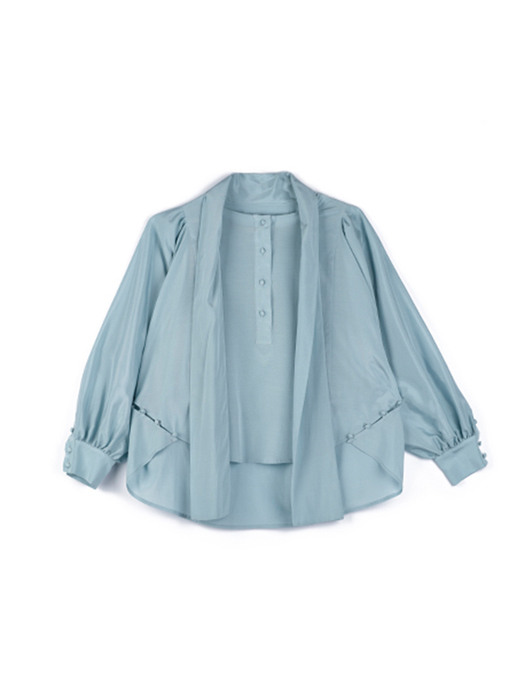 SCARF BLOUSE MINT