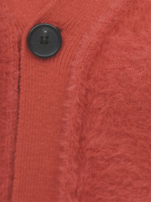  RED cashmere fox mix cardigan(MT006)