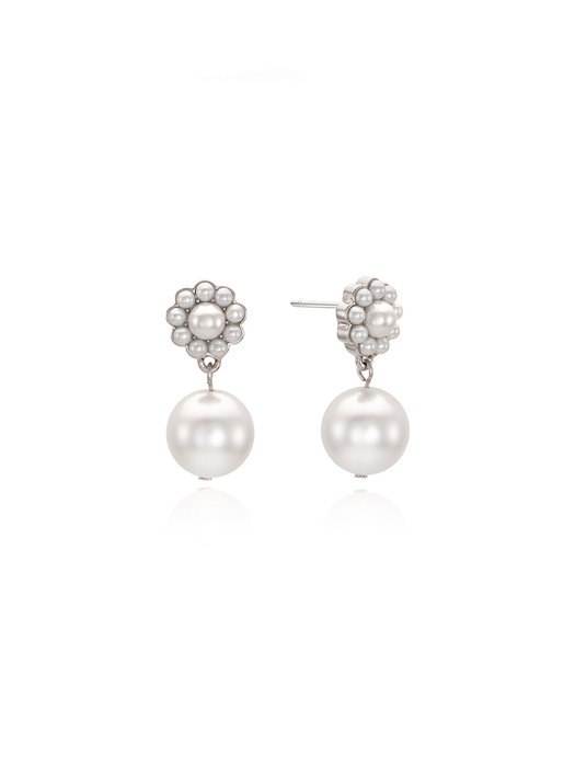 Snow Flower Pearl ``````````````drop`````````````` Earring