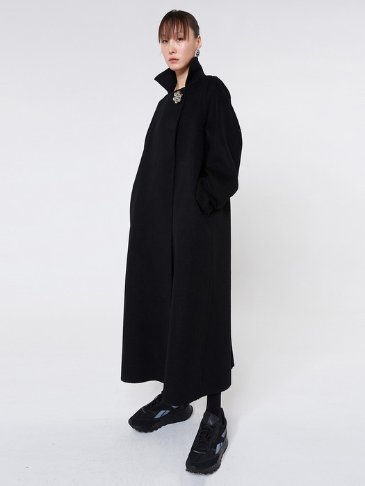 Wool Trench Coat (Black)