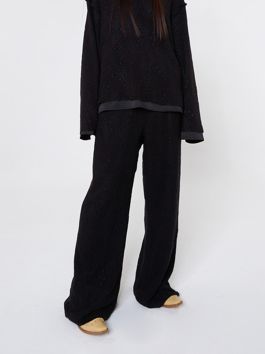 Noble Knit Layered Pants (Black)