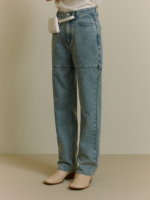 BAG POINT DENIM PANTS [BLUE]