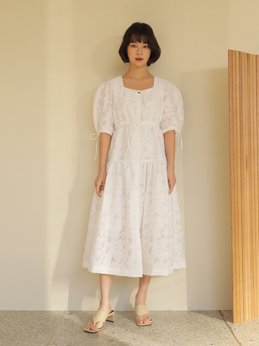 21SS LACE LONG ONEPIECE/WHITE
