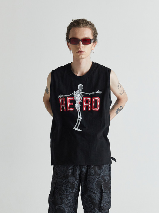 RETRO SKULL SLEEVELESS