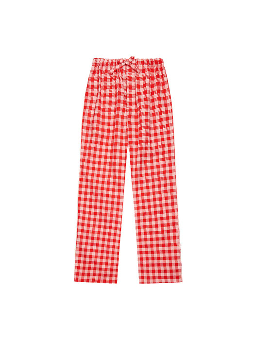 Cheeky Check Pajama Set (Pinky Red)