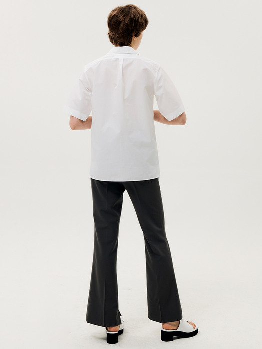 One Pocket Short Sleeve Shirts White