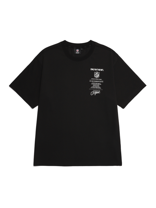 F212UTS331 베이직 타이포 숏 슬리브 티셔츠 BLACK