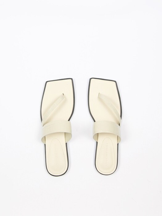 Cheyenne Sandals Leather Beige Crocco