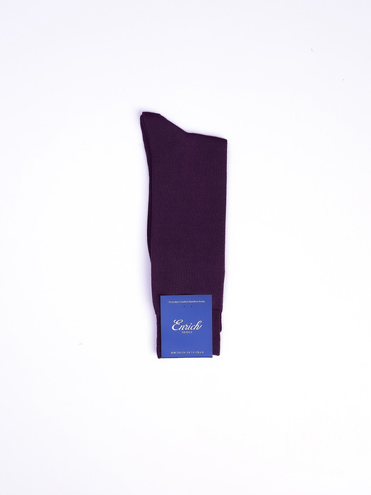 Bamboo Crew Socks - Purple Solid