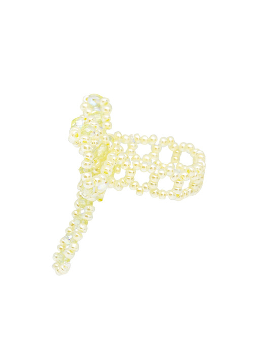 [단독]Soft Ribbon Beads Ring (Twinkle Lemon)