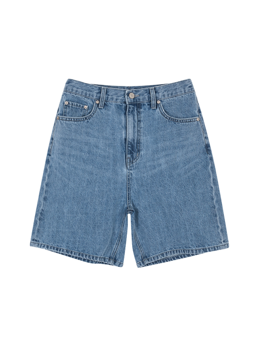 Stone Washing Denim Shorts in Blue VJ1ML036-22