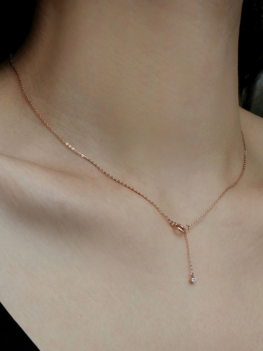 [단독]14K Gold Y triple dot necklace