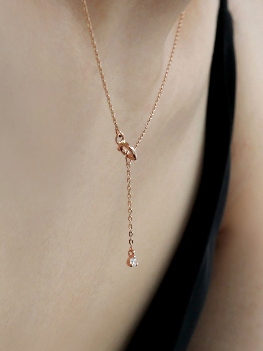 [단독]14K Gold Y triple dot necklace