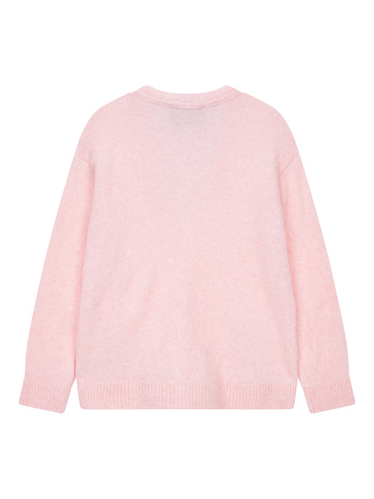 JC 로고 브이넥 가디건 JC LOGO V-NECK CARDIGAN_PINK