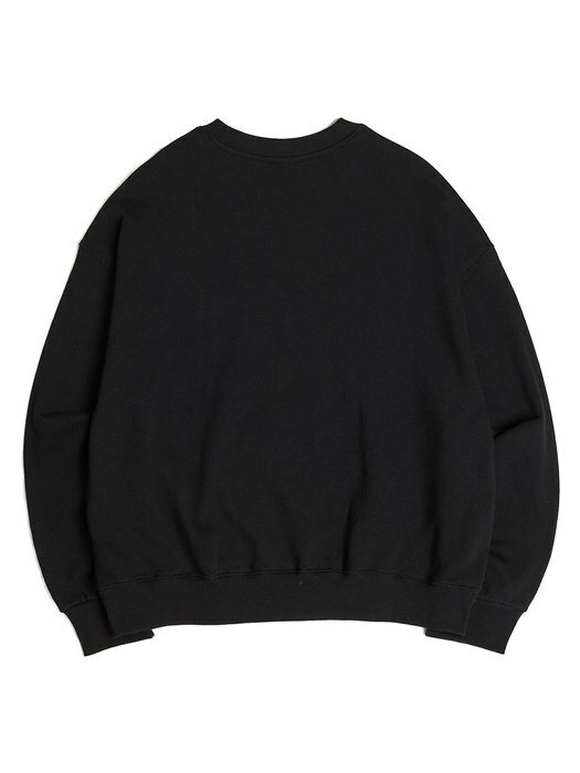 ROUND LOGO CREWNECK SWEATSHIRT BLACK